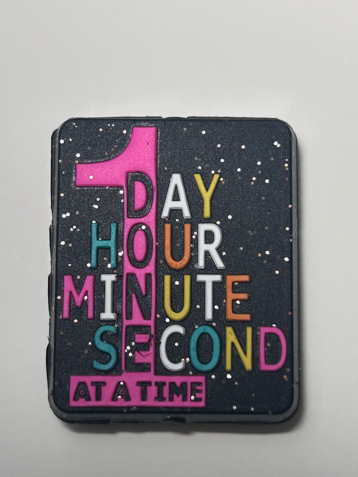 1 day 1 hour 1 minute 1 second at a time Recovery - Silicone Focal Bead