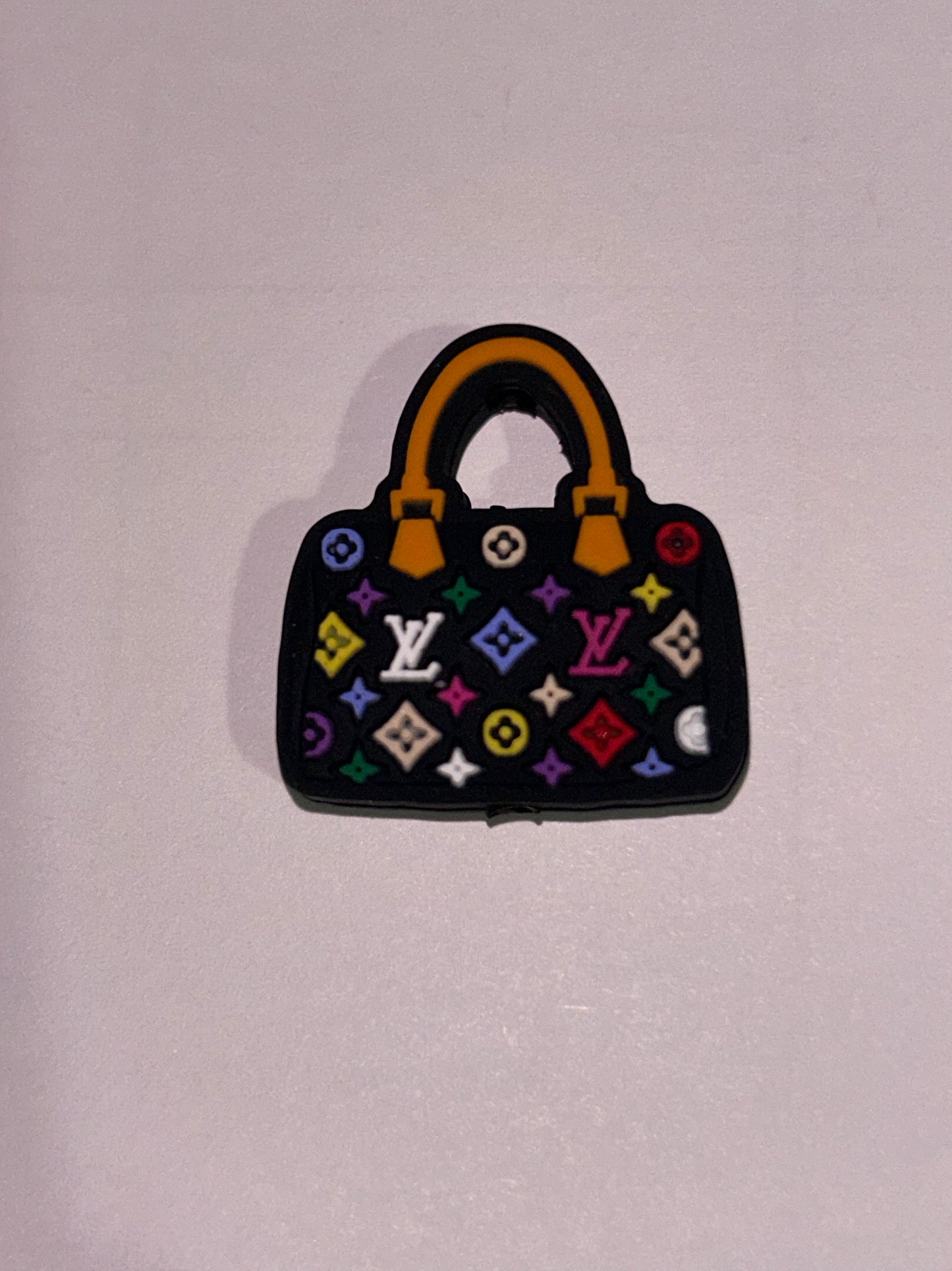 L Vee Colorful Purse Silicone Focal Bead