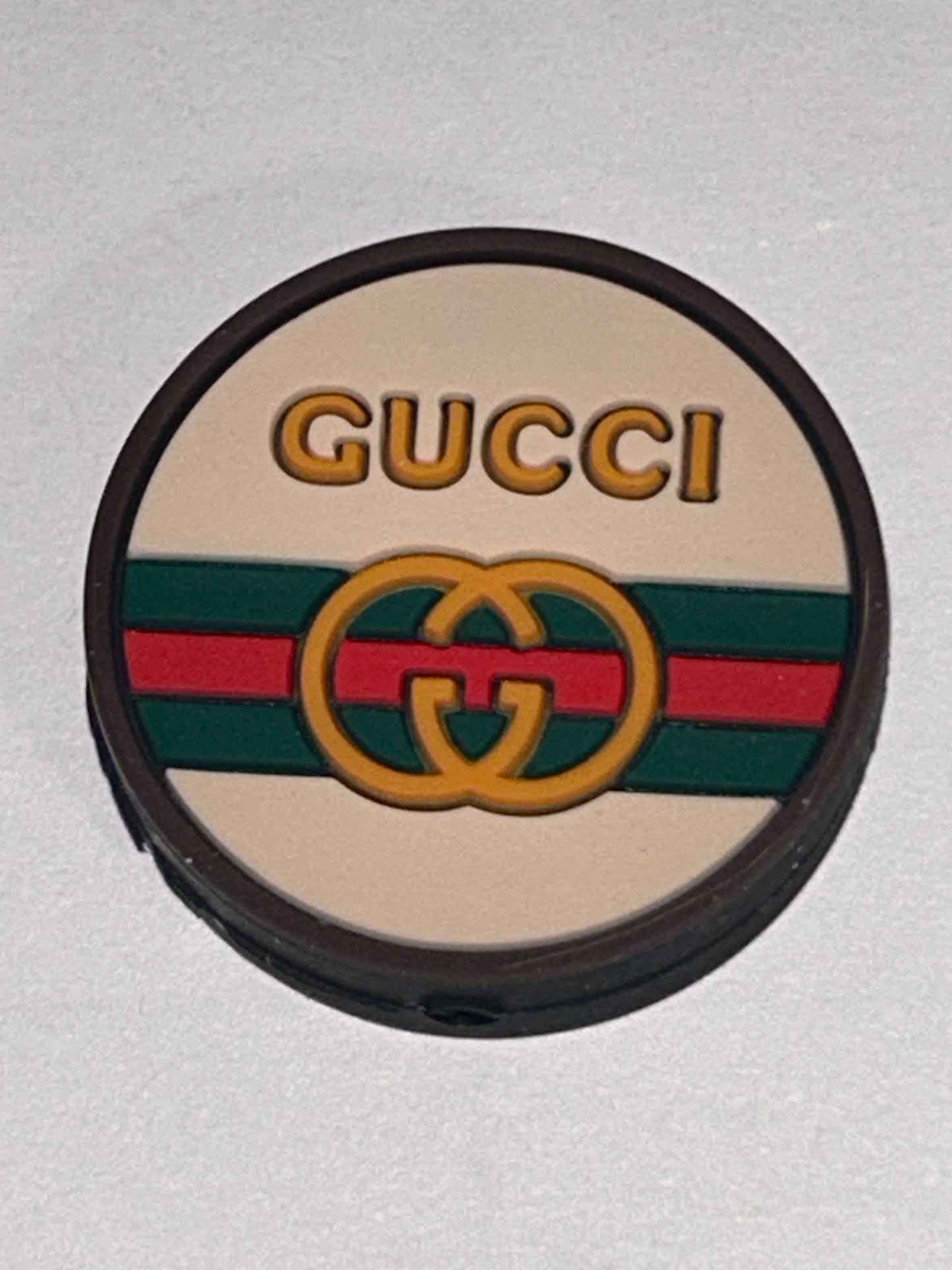 Goochie Round w/colors Silicone Focal Bead