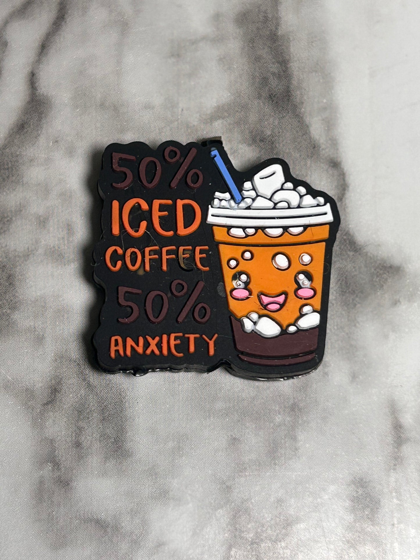 50% Iced Coffee 50% Anxiety Focal Bead