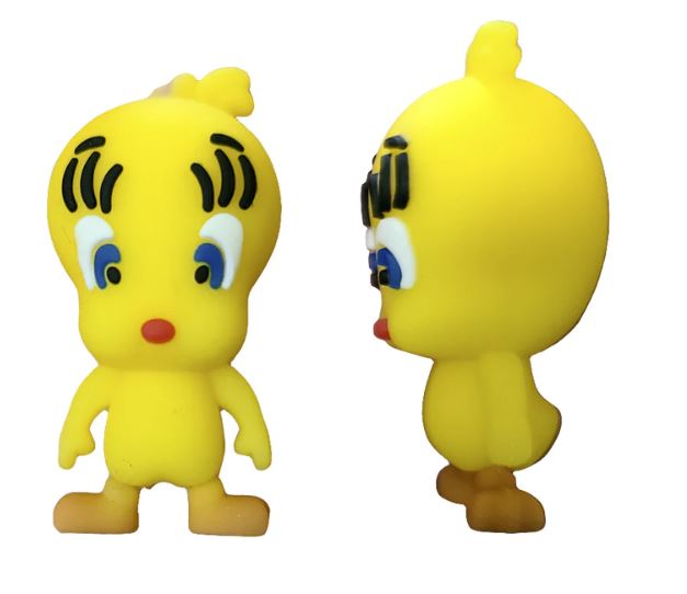 3D Tweety Silicone Focal Bead