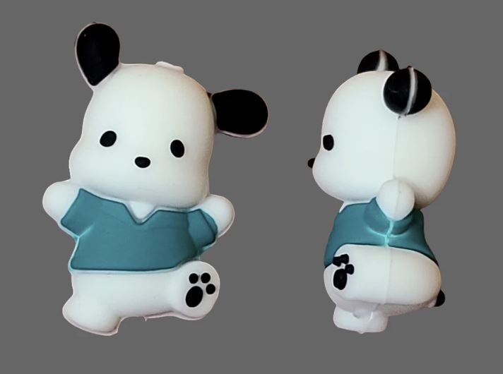 3D Pochacco Puppy Silicone Focal Bead