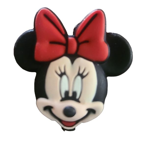 3D Minnie Head Silicone Focal Bead