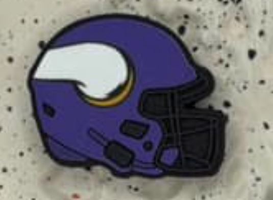 MN Viking Football Helmet Focal Bead