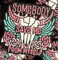 Somebody Save me from myself (Jelly Roll) Silicone Focal Bead