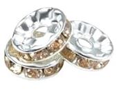 Rhinestone Spacer Beads 10mm