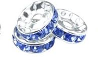 Rhinestone Spacer Beads 10mm