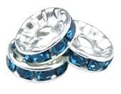 Rhinestone Spacer Beads 10mm