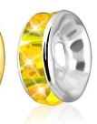 Rhinestone Spacer Beads 10mm