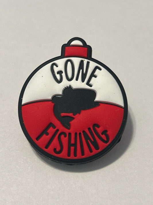 Gone Fishing Bobber Silicone Focal Bead