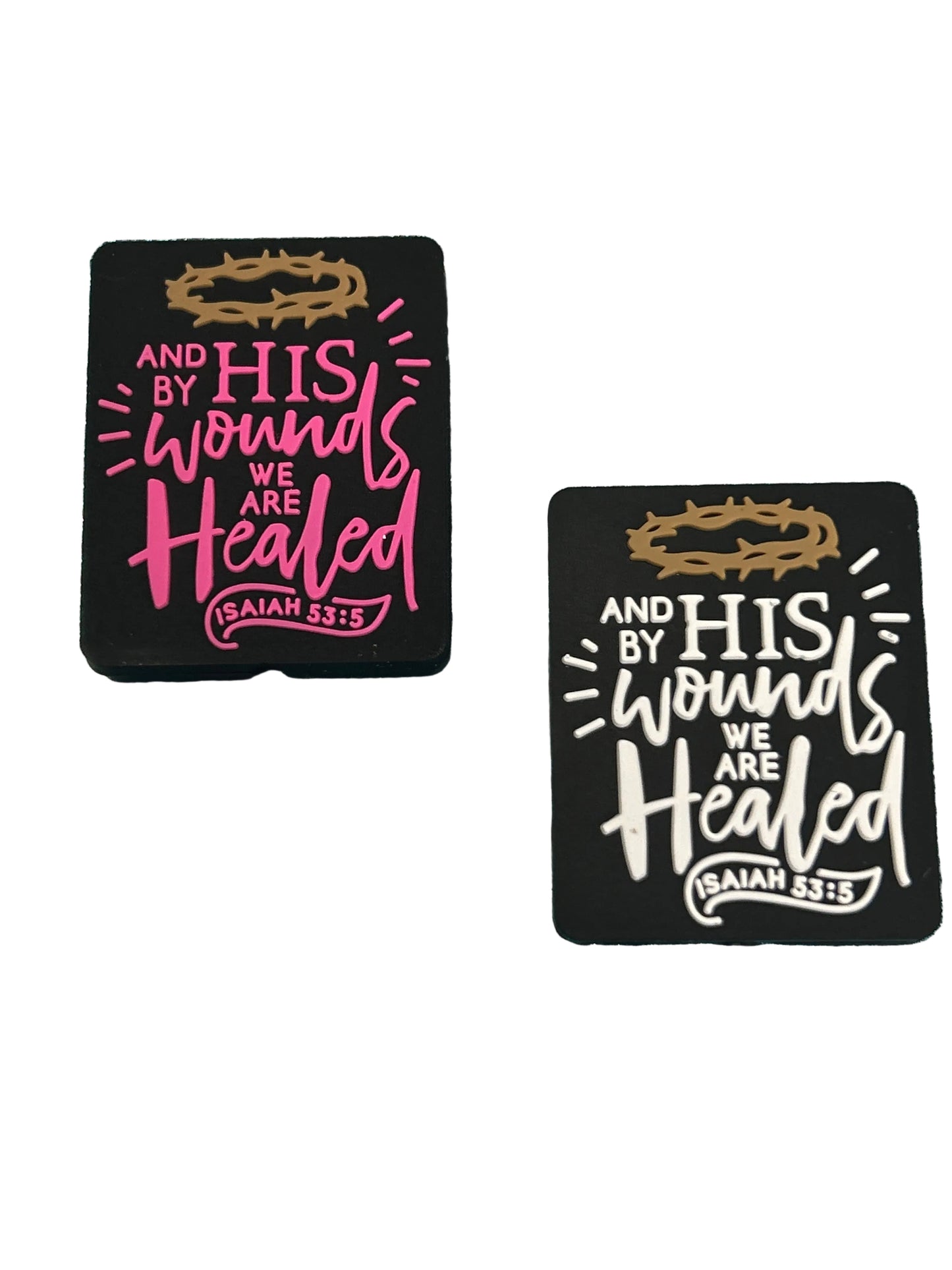 And by his wounds we are healed - Isaiah 53:5 - Focal Bead
