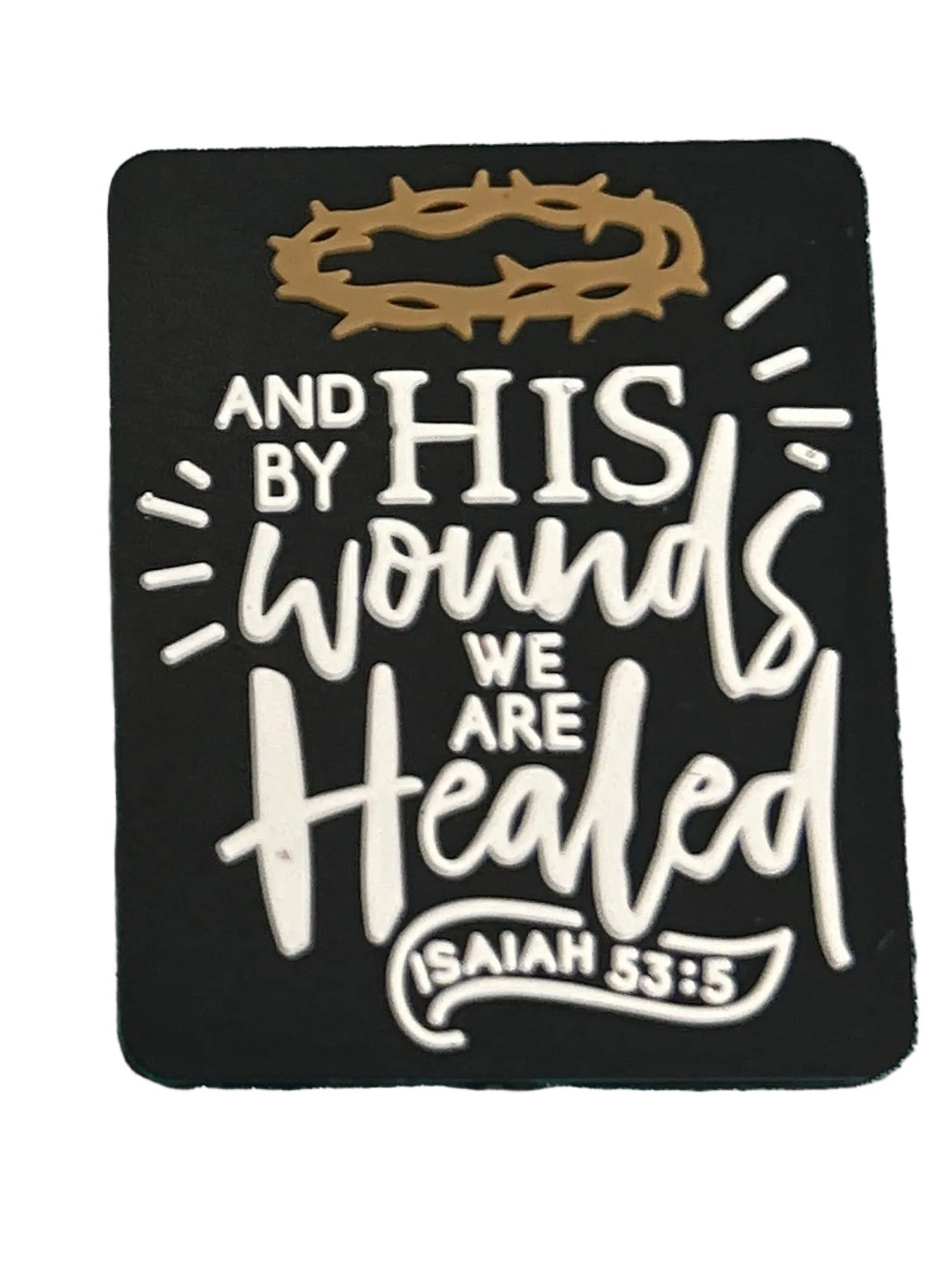 And by his wounds we are healed - Isaiah 53:5 - Focal Bead