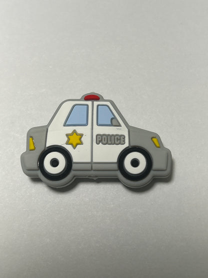 Police Badge /Police Car Silicone Focal Bead