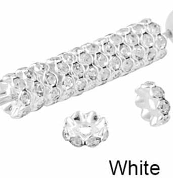 Wavy Bead Spacers (Black or Silver/Iridescent )