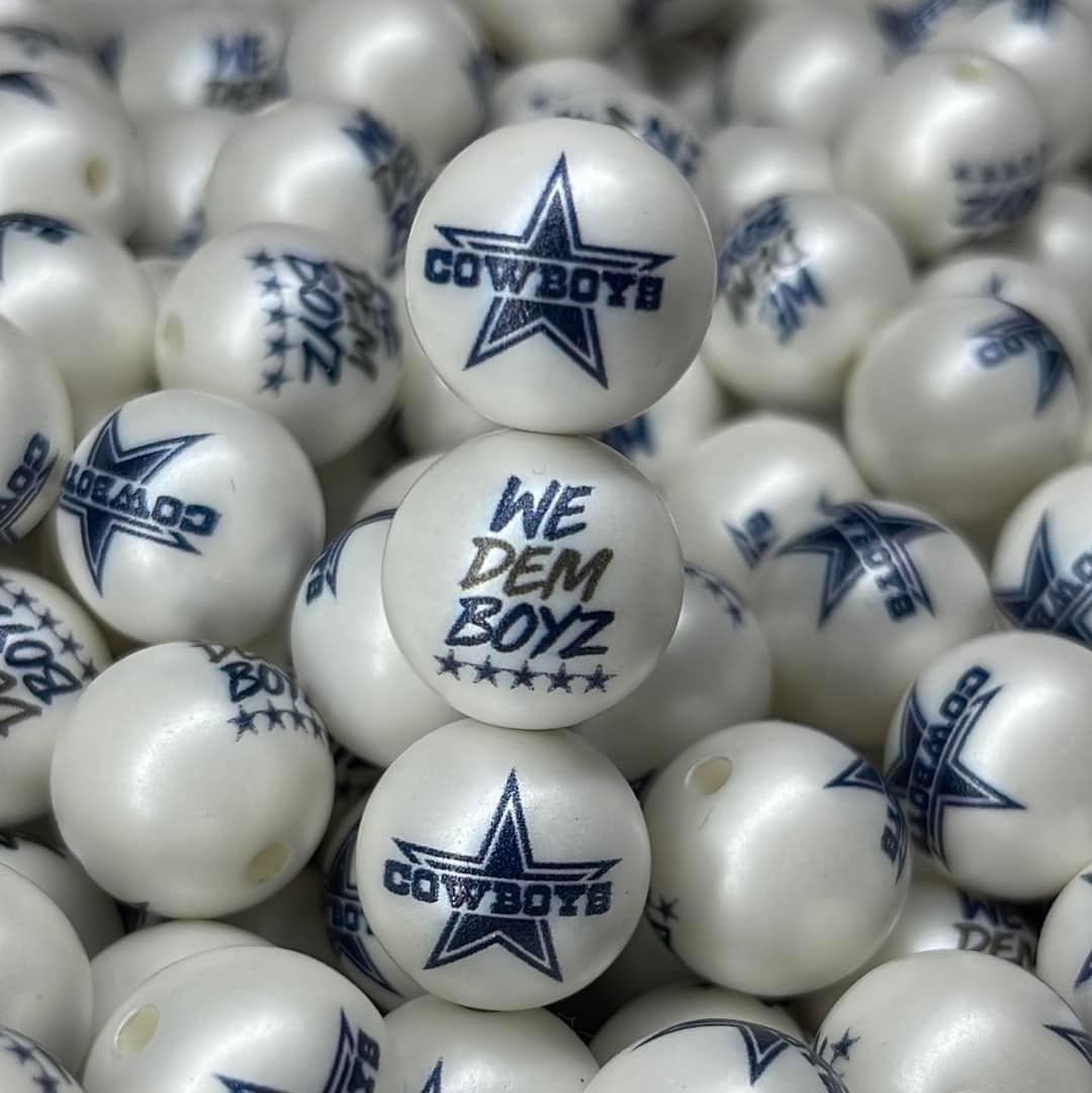 16mm Acrylic Dallas Cowboys Bead RDcreations Exclusive