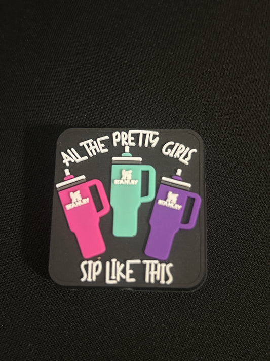 All the pretty girls sip like this Focal Bead