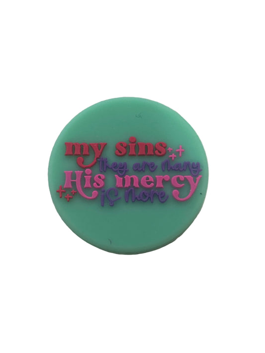 My sins are many His Mercy is more - Focal Bead