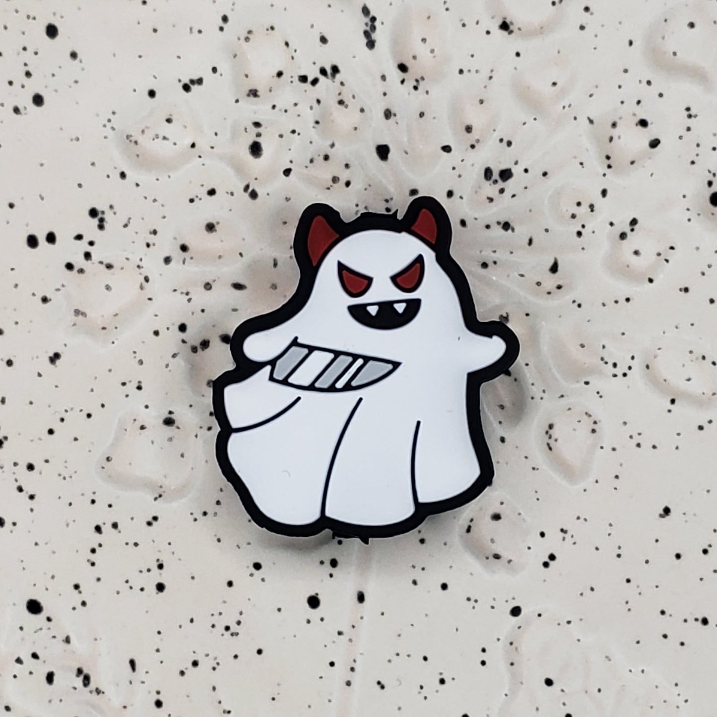 Halloween - Ghost with a Knife Silicone Focal