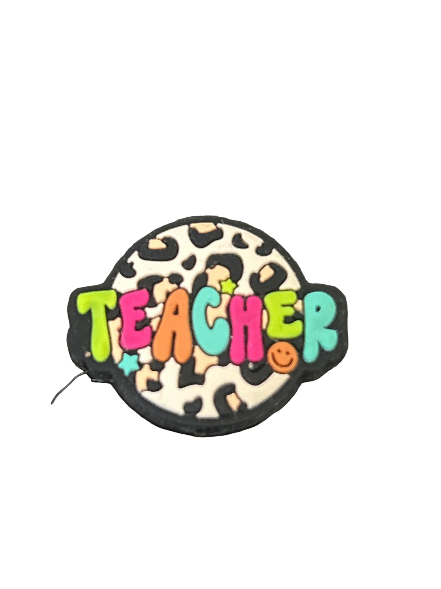 Teacher (Animal Print Round) Focal Bead
