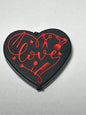 Hair Stylist “Love” Heart Silicone Focal Bead