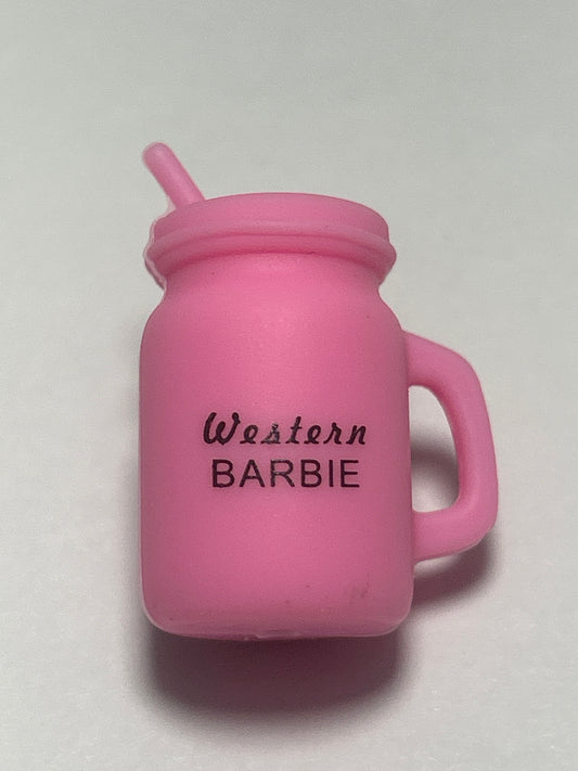Western Barbie Mason Jar -Focal Bead