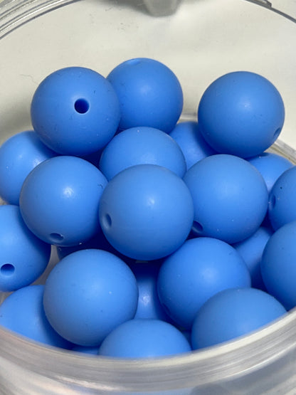 15mm - Single Round Silicone Beads
