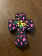 Cross w/pattern Silicone Focal Bead