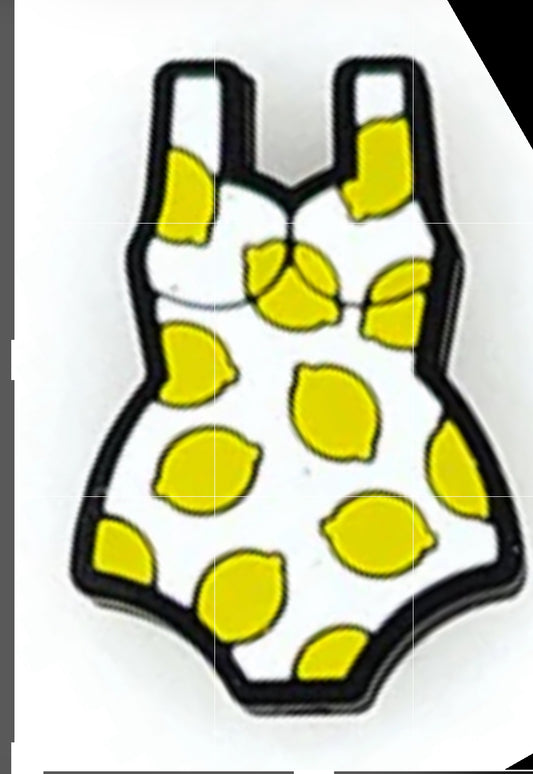 Swim Suit (Lemonade) Silicone Focal Bead
