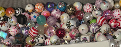 16mm Acrylic Beads - Printed/Pattern/Solids Mixed