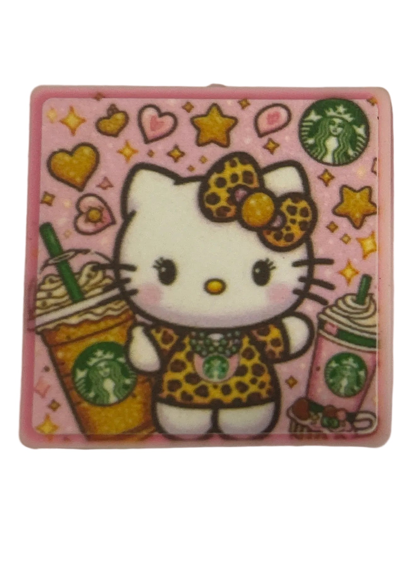 Hello Kitty Pink Square - Focal Bead