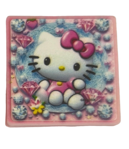 Hello Kitty Pink Square - Focal Bead