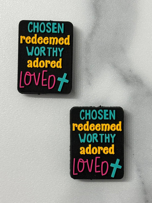 Faith - Chosen Redeem Worthy Adored Loved  PVC Focal RDcreations Exclusive