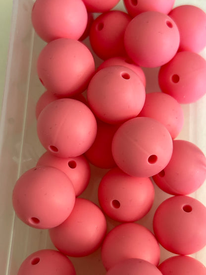 15mm Solid Round Beads (Various Colors)