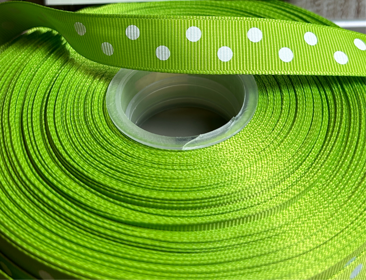 Grosgrain Ribbon 5/8 Inch Dots (Different Color Options)