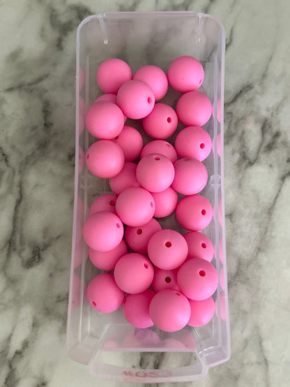 15mm Solid Round Beads (Various Colors)