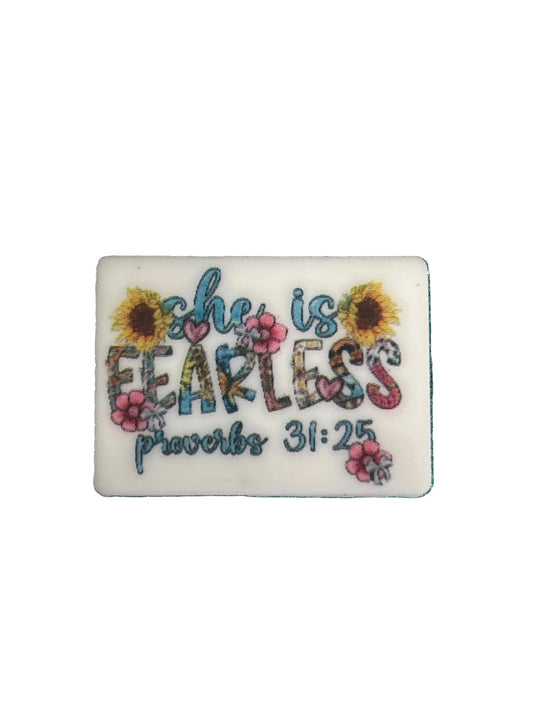 She is fearless -Proverbs 31:25 - Focal Bead