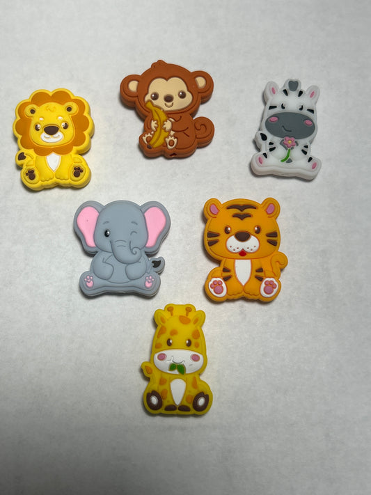 Zoo Animals - Silicone Beads