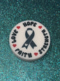 Hope, Strength, Faith, Love Awareness Focal Bead