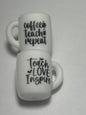 Coffee Cups - Teacher - Focal Bead