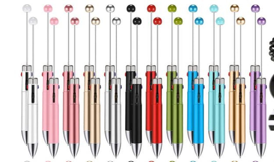 Beadable Pens 4 in 1 Click Pens