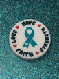 Hope, Strength, Faith, Love Awareness Focal Bead
