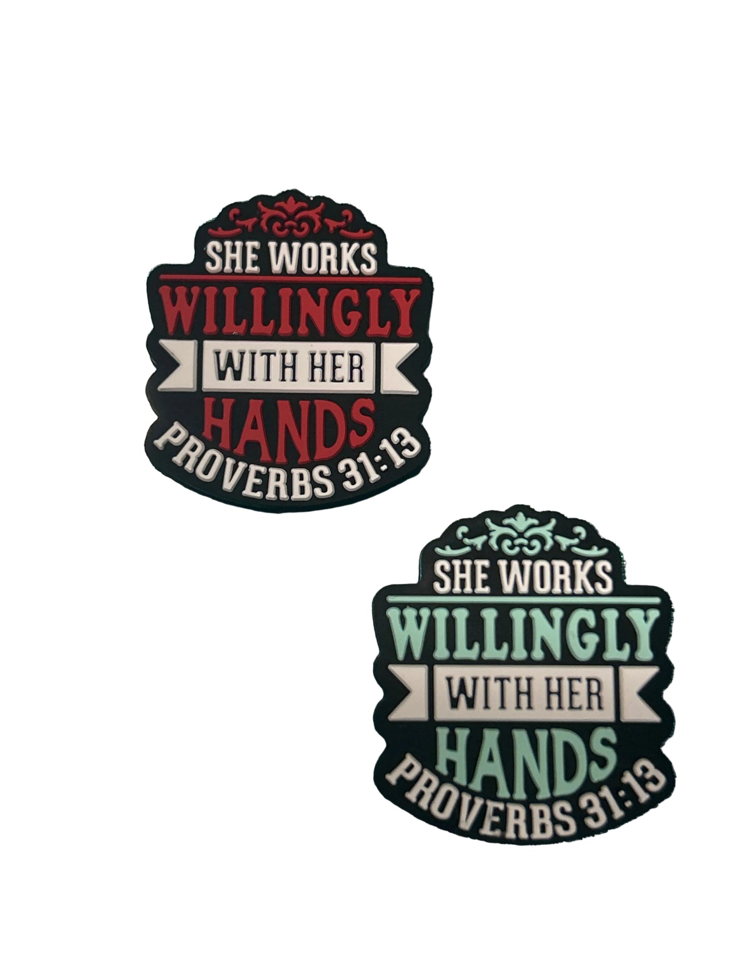 She works willingly with her hands - Focal Bead