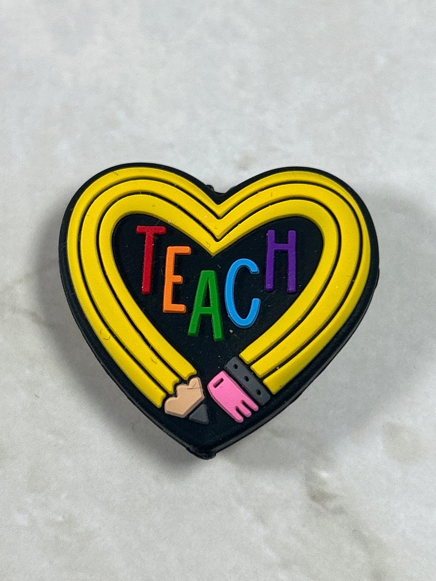 Heart Shaped Pencil w/Teach