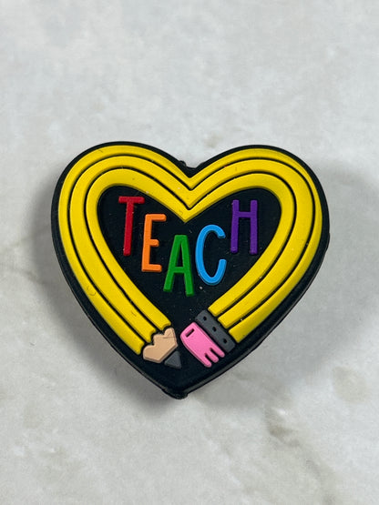 Heart Shaped Pencil w/Teach