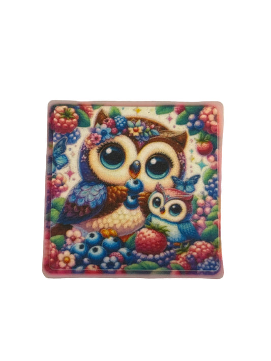 Owl w/baby Owl - Focal Bead