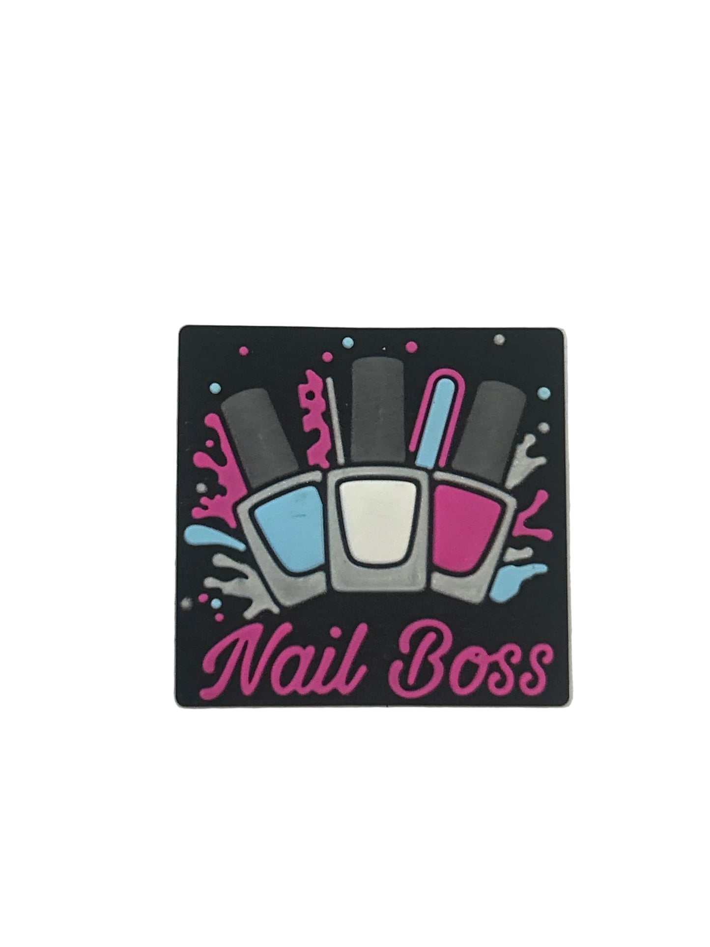 Nail Boss w/Nail Polish bottles Silicone Focal Bead