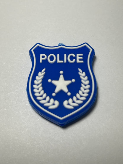 Police Badge /Police Car Silicone Focal Bead