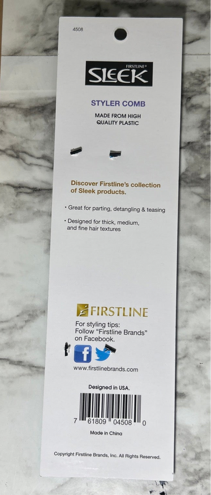 Firstline Sleek - I comb through it -Styler Comb