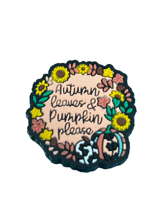 Autumn leaves and pumpkin please - Focal Bead