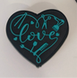 Hair Stylist “Love” Heart Silicone Focal Bead
